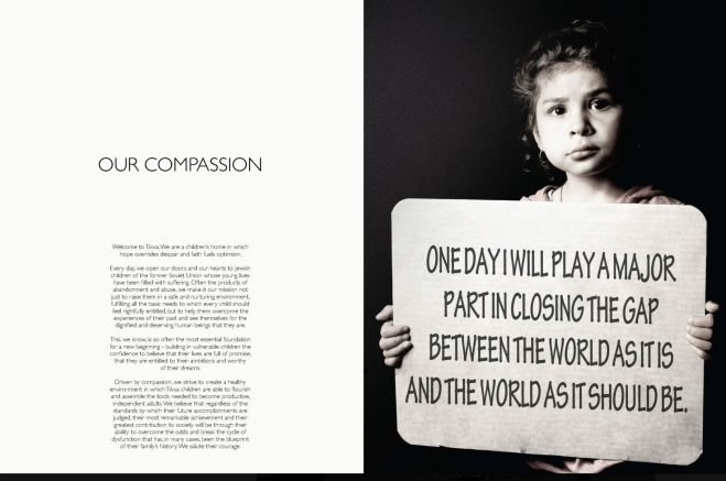 Received International Design Award for this fundraising brochure for an orphanage